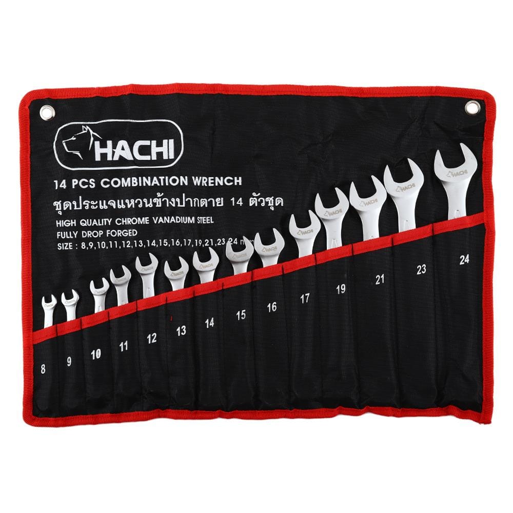 ประแจแหวนข้างปากตาย HACHI 14 ชิ้น/ชุด