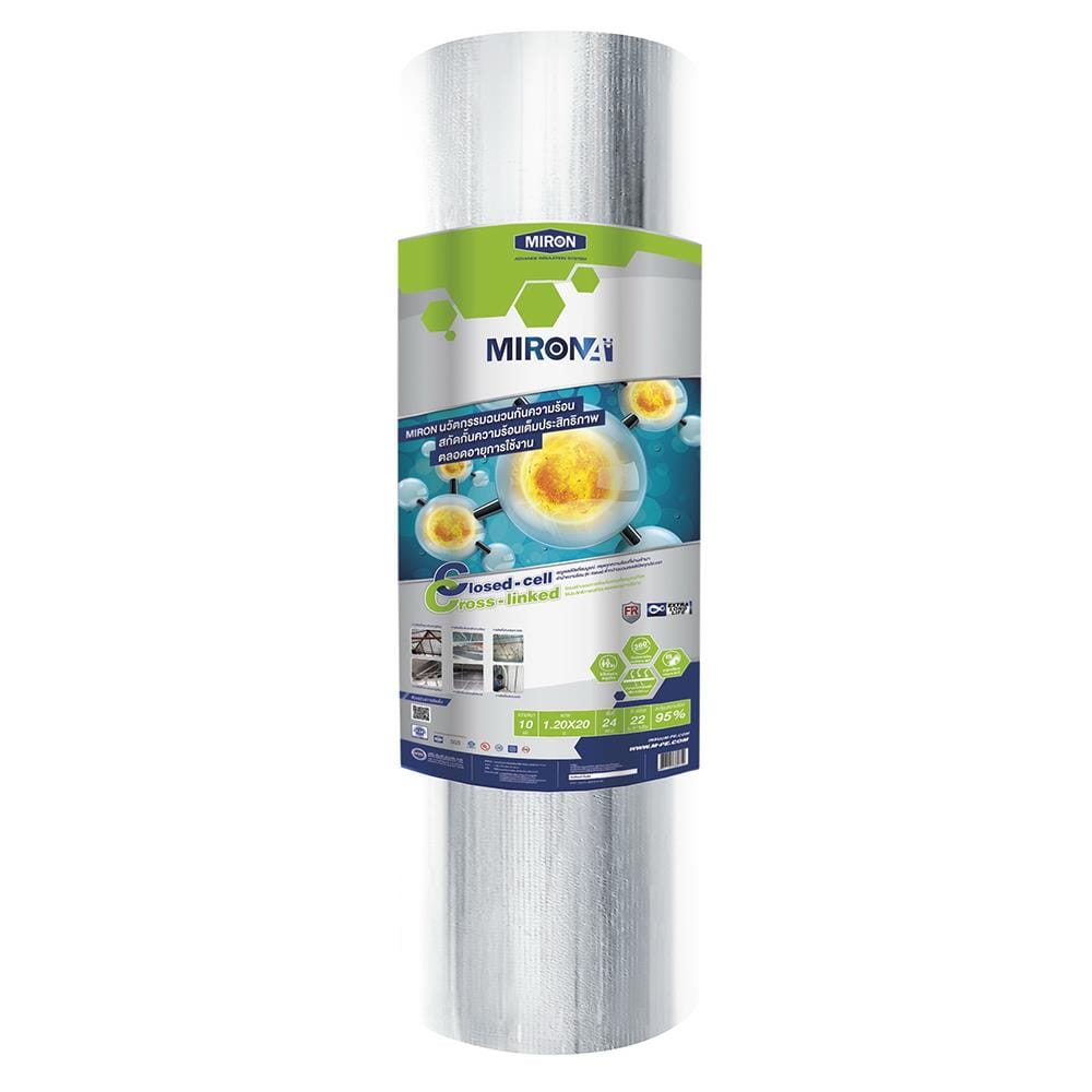 ฉนวนกันความร้อน PE MPE MIRON A PLUS หนา 10 มม. 1.20X20 ม.