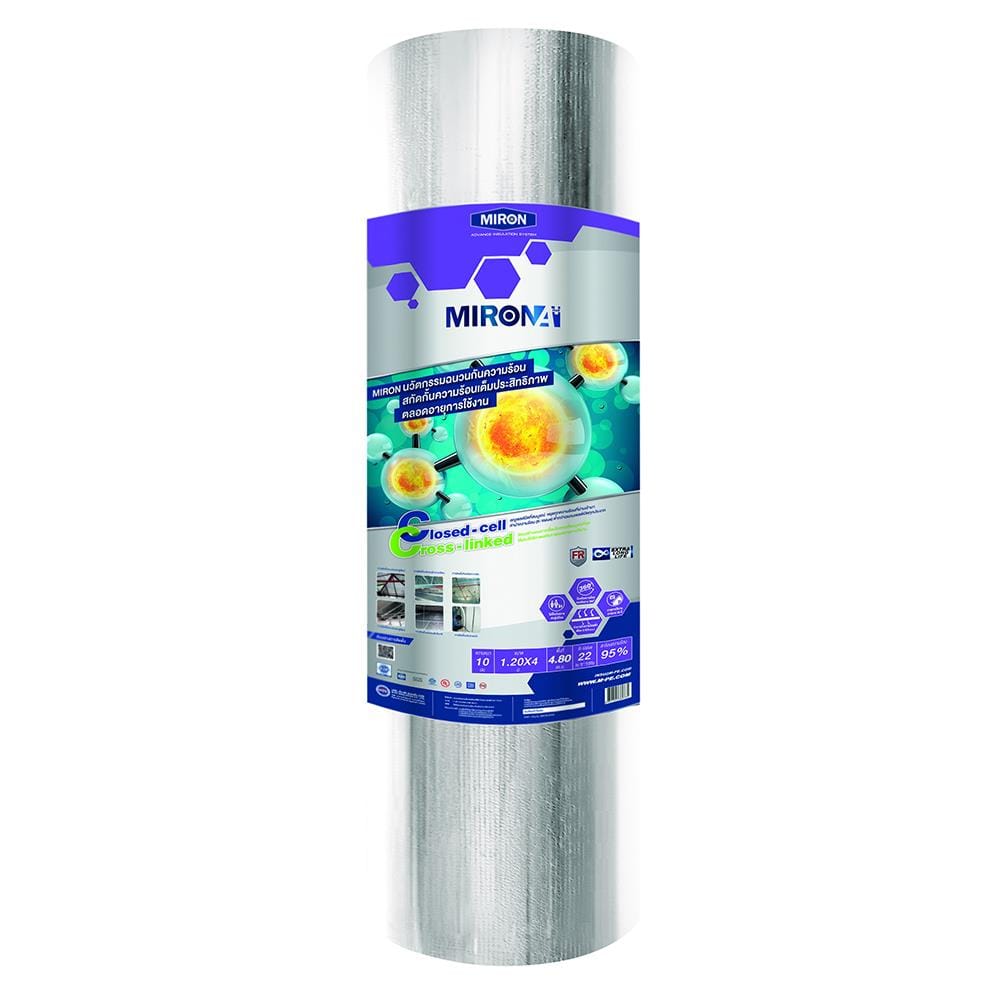 ฉนวนกันความร้อน PE MPE MIRON A PLUS หนา 10 มม. 1.20X4 ม.