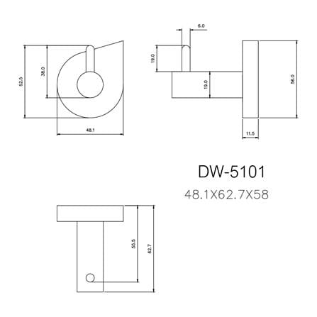 ขอแขวนผ้า WS DW-5101 สีสเตนเลส_3