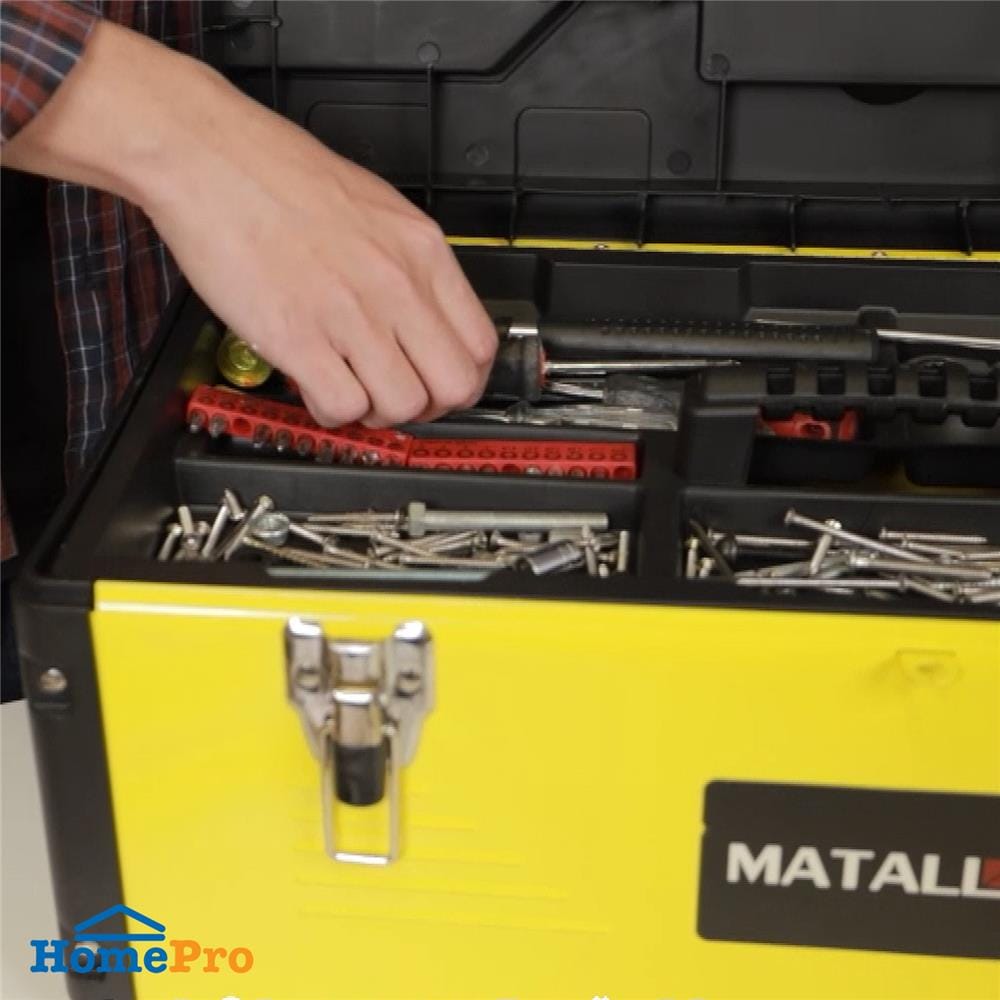กล่องเครื่องมือเหล็ก MATALL 90-1519 19 นิ้ว สีดำ-เหลือง