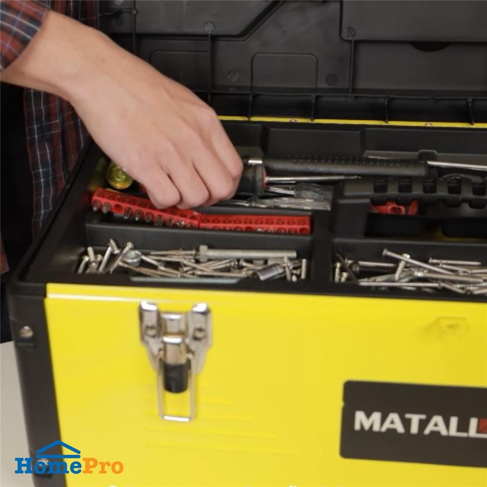 กล่องเครื่องมือเหล็ก MATALL 90-1523 23 นิ้ว สีดำ-เหลือง