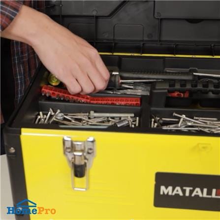 กล่องเครื่องมือเหล็ก MATALL 90-1517 17 นิ้ว สีดำ-เหลือง_8