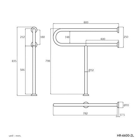 ราวมือจับ ตัว P WS HR-6600-2L_1