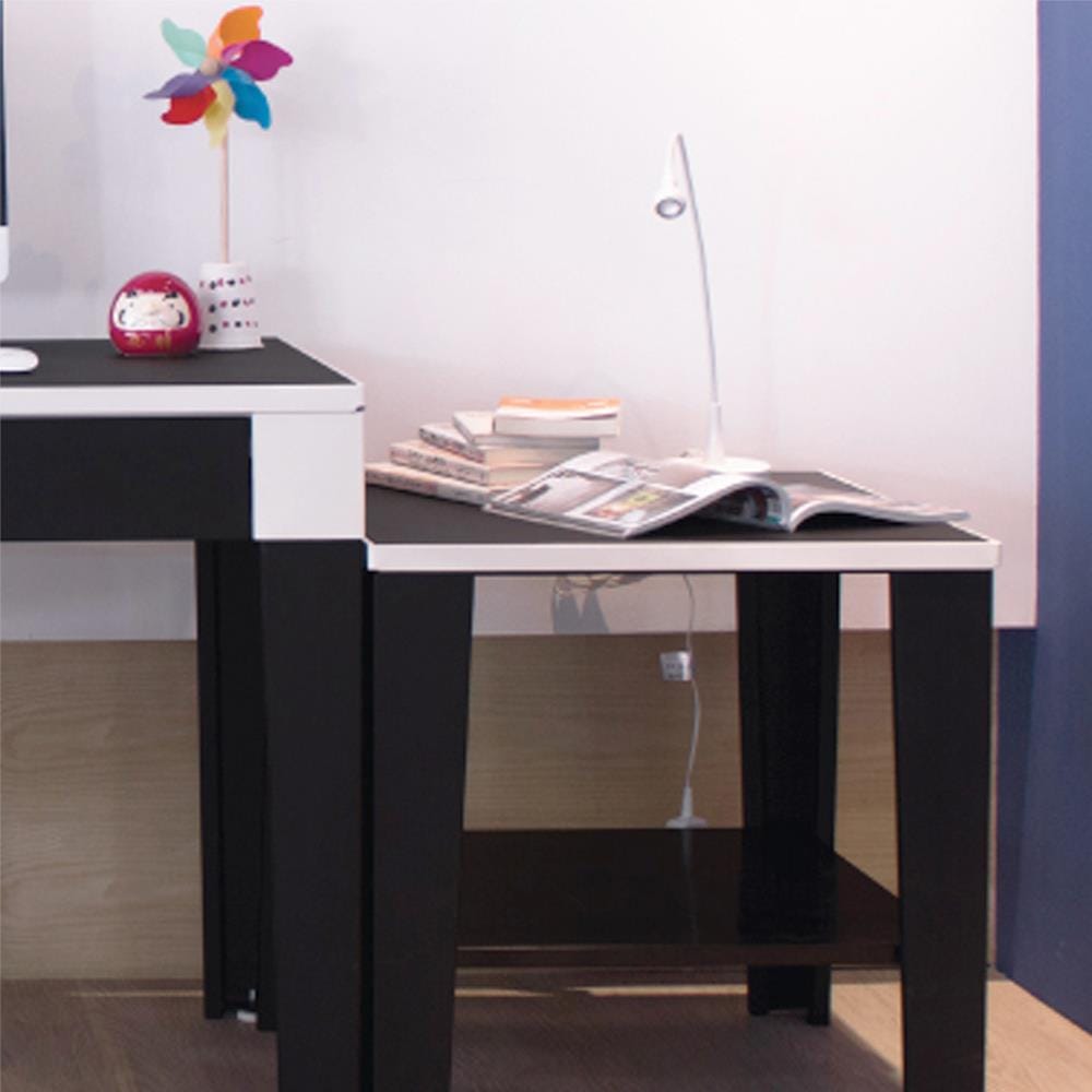 โต๊ะข้างสี่เหลี่ยม KIOSK KN-102 สีดำ/ครีม