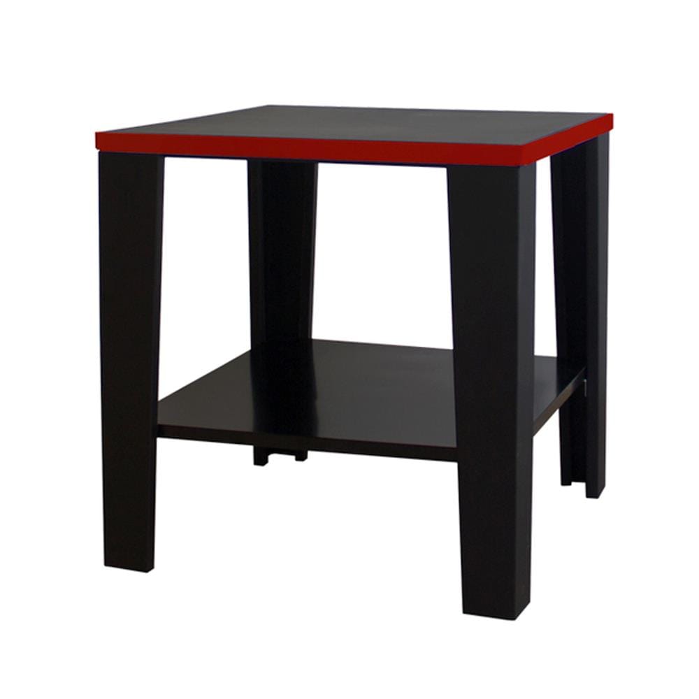 โต๊ะข้างสี่เหลี่ยม KIOSK KN-102 สีดำ/แดง