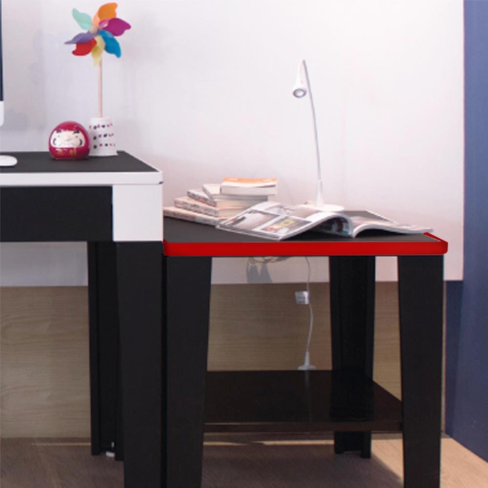 โต๊ะข้างสี่เหลี่ยม KIOSK KN-102 สีดำ/แดง