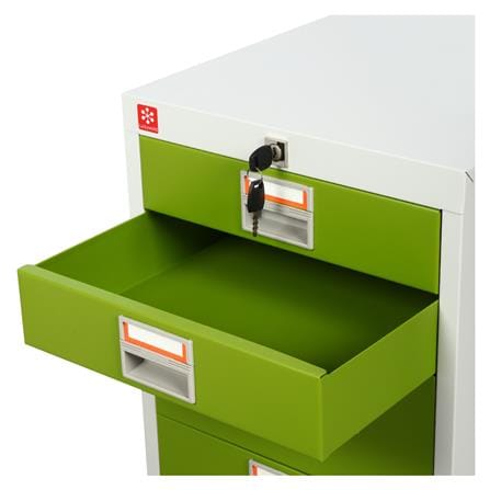 ตู้ลิ้นชักเหล็ก 6 ลิ้นชัก LUCKY WORLD CDX-6-GG สีเขียว_4