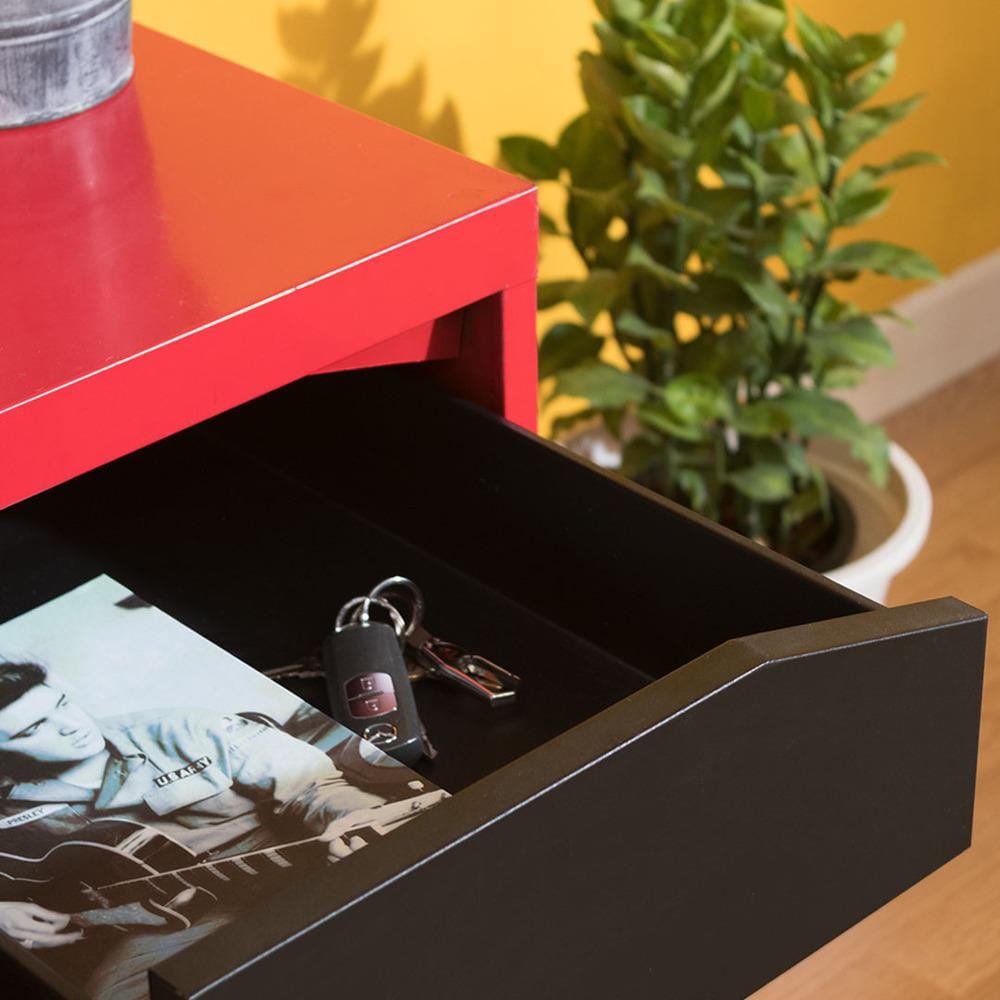 ตู้ลิ้นชักเหล็ก KIOSK KN-103 สีดำ/แดง