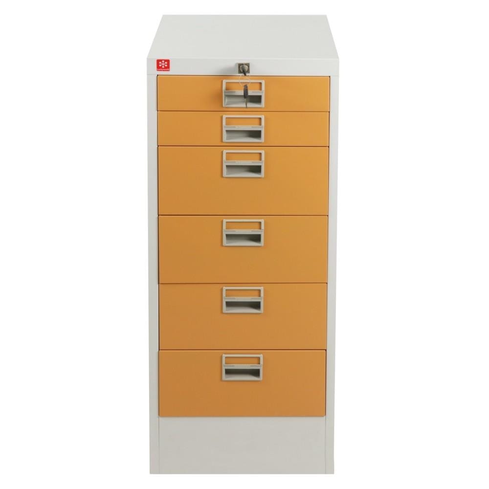 ตู้ลิ้นชักเหล็ก 6 ลิ้นชัก CDX-6-EG สีน้ำตาล