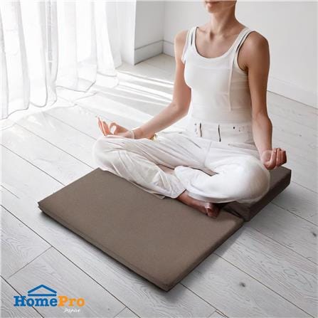 เบาะสมาธิ HOME LIVING STYLE WISE 23x26 นิ้ว สีน้ำตาล_6
