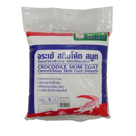 ซีเมนต์ฉาบผิวละเอียด จระเข้ 5 กก. สีขาว