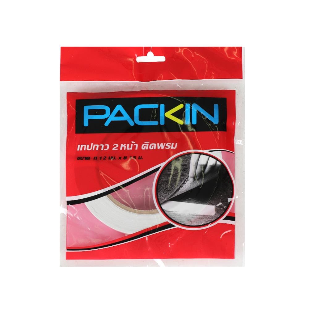 เทปกาว 2 หน้า ติดพรม PACK IN 12 มม. x 15 ม.
