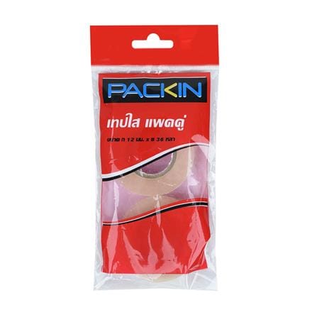 เทปใส PACK IN 12 MMX36หลา 2 แพ็ค_1