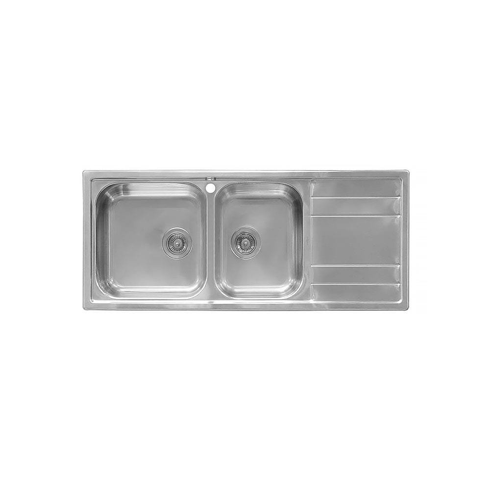 ซิงค์ฝัง 2หลุม 1ที่พักขวา MEX BIX3-LB สเตนเลส