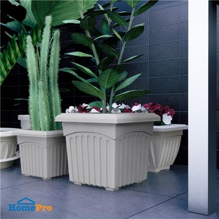 กระถางพลาสติก BABA BI-SQ-200 สี STONE MARBLE_4