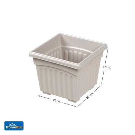 กระถางพลาสติก BABA BI-SQ-200 สี STONE MARBLE_5