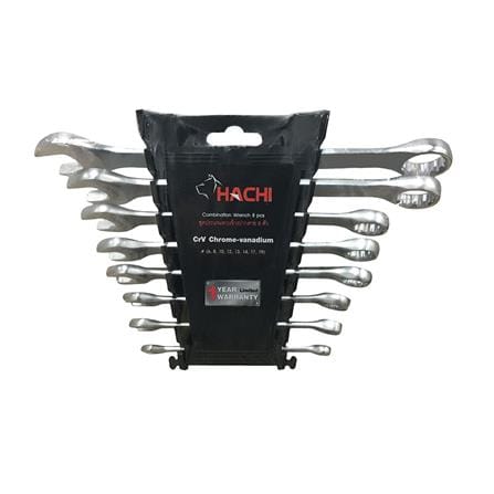 ประแจแหวนข้างปากตาย HACHI 8 ชิ้น/ชุด