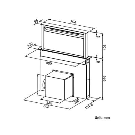 เครื่องดูดควันฝังเคาน์เตอร์ FRANKE FDW908IBXS 90 ซม._2