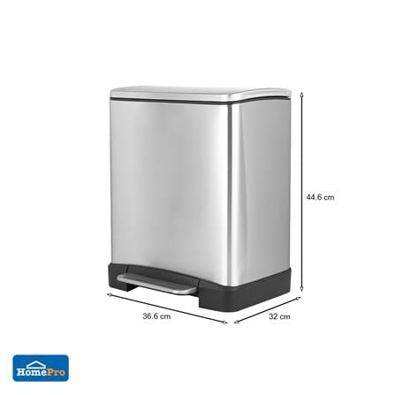 ถังขยะเหยียบ ACCO CUBE2 EK1437MT ขนาด 20L สีเงิน_6
