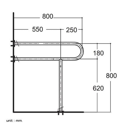 ราวมือจับ ตัว U AMERICAN STANDARD HR-380280-01_1