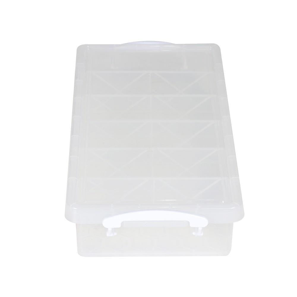 กล่องเก็บของ ฝาล็อค STACKO 58313 55.5x25.6x10 ซม. สีใส