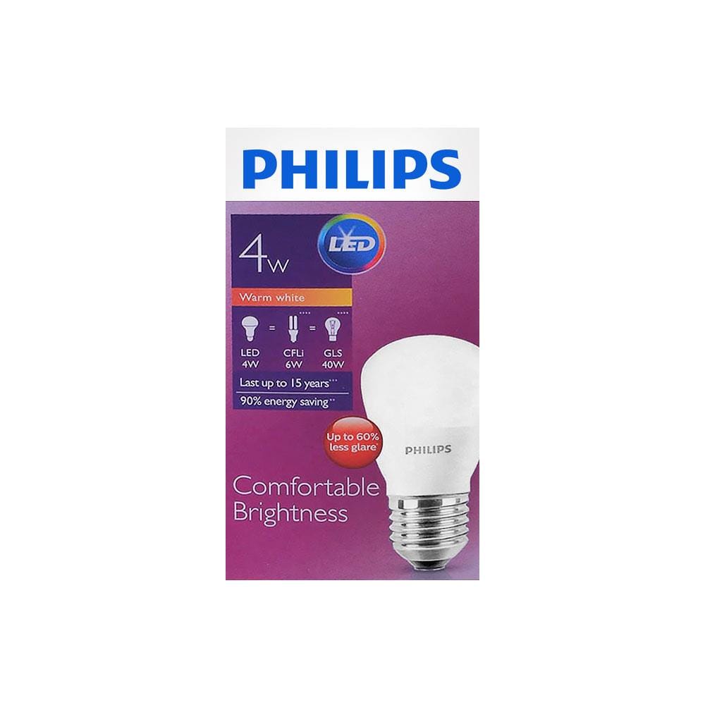 หลอด LED PHILIPS BULB 4 วัตต์ WARM WHITE E27