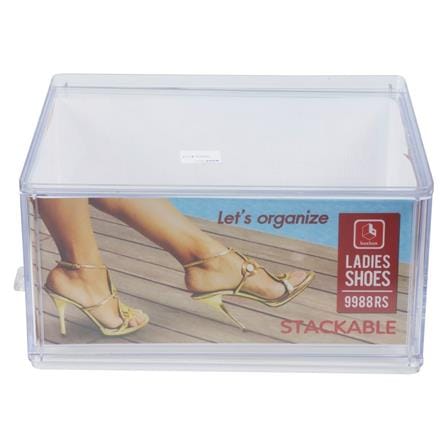 กล่องรองเท้าหมุดสีใส BOX BOX 9988R 22.5X30.5X15 ซม. สีใส_2