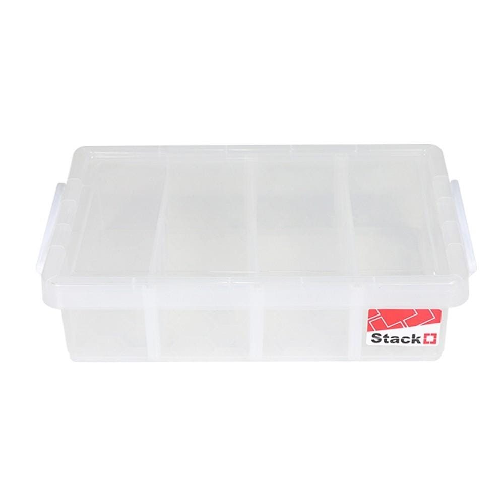 กล่องเก็บของ ฝาล็อค STACKO 57291 37.5x25.6x10 ซม. สีใส