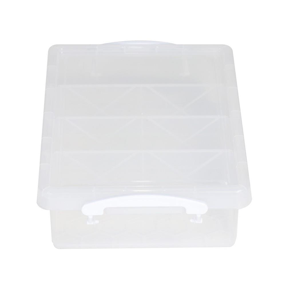 กล่องเก็บของ ฝาล็อค STACKO 57291 37.5x25.6x10 ซม. สีใส