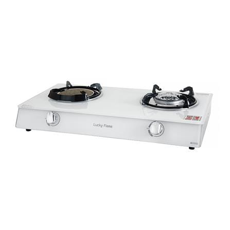 เตาแก๊สตั้งโต๊ะ 2 หัวแก๊ส LUCKY FLAME AG-2102S(W)