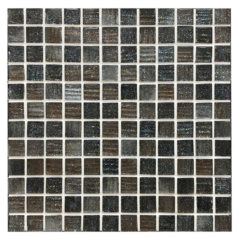 โมเสคแก้ว 30x30x0.80 ซม. แบริลแบล็ค