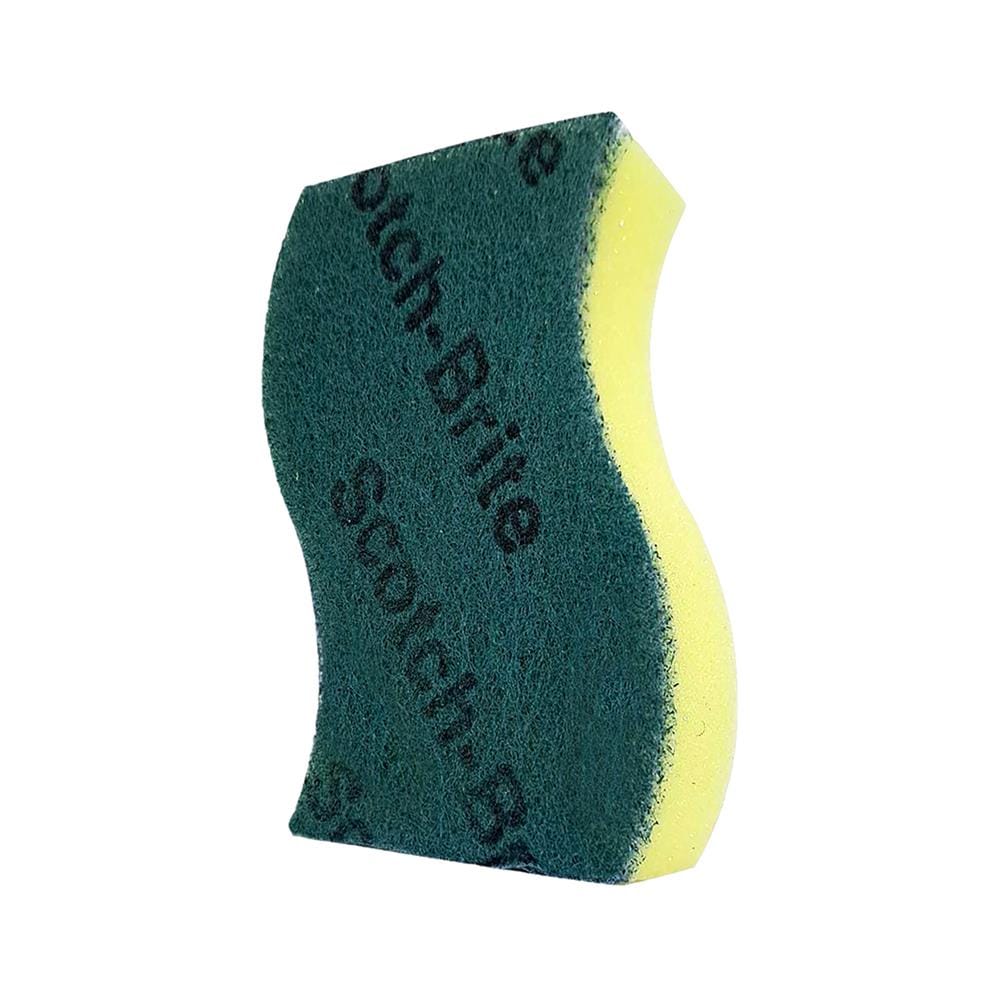 ฟองน้ำพร้อมใยขัด SCOTCH-BRITE ANTIBACTERIAL 10X7X3 ซม. 2 แถม 1 สีเขียว