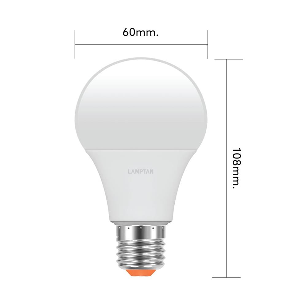 หลอด LED LAMPTAN BULB GLOSS 9 วัตต์ WARM WHITE E27 (แพ็ก 2 ชิ้น)