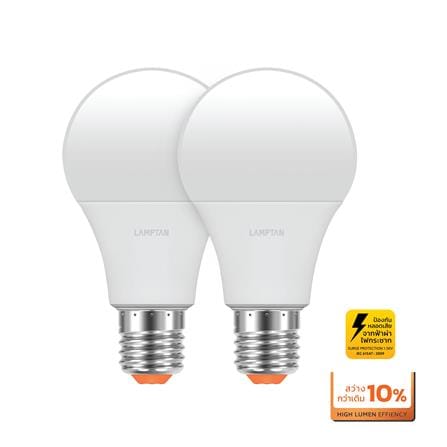 หลอด LED LAMPTAN BULB GLOSS 9 วัตต์ WARM WHITE E27...