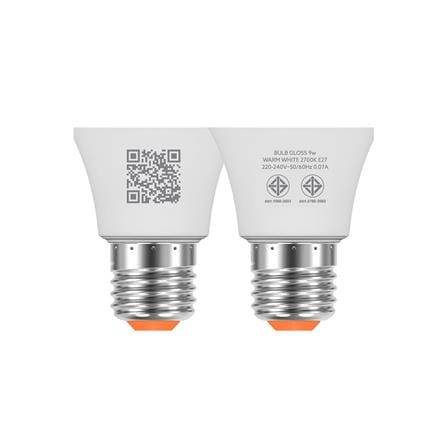 หลอด LED LAMPTAN BULB GLOSS 9 วัตต์ WARM WHITE E27 (แพ็ก 2 ชิ้น)_4
