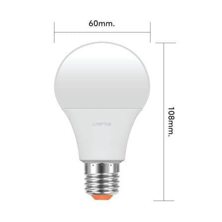 หลอด LED LAMPTAN BULB GLOSS 9 วัตต์ WARM WHITE E27 (แพ็ก 2 ชิ้น)_3