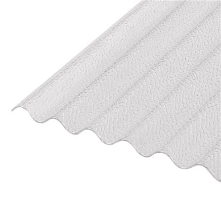 CORRUGATED POLYCARBONATE SHEET SUNSHIELD SMALL 13MM 1.03X2.4M CLEAR