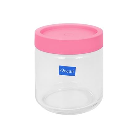 ขวดโหลแก้วฝาดึง OCEAN GLASS POP JAR 0.5 ลิตร สีชมพู_0