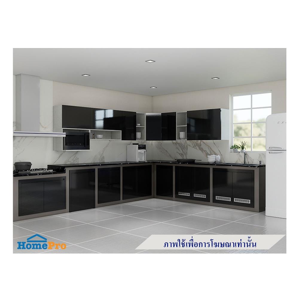 บานถังแก๊ส CABIN HI-GLOSS 54.5X73 ซม. สีดำ