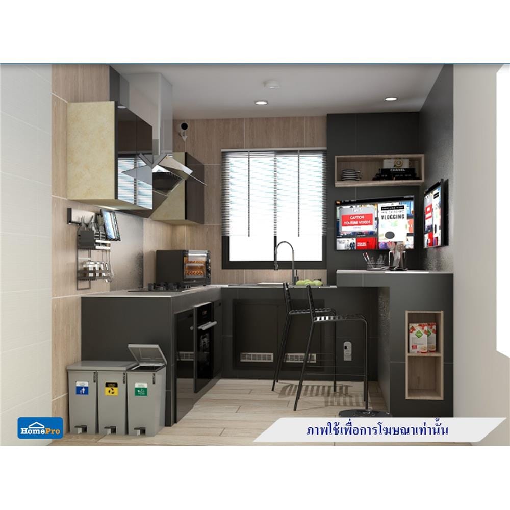 บานถังแก๊ส CABIN HI-GLOSS 54.5X73 ซม. สีดำ