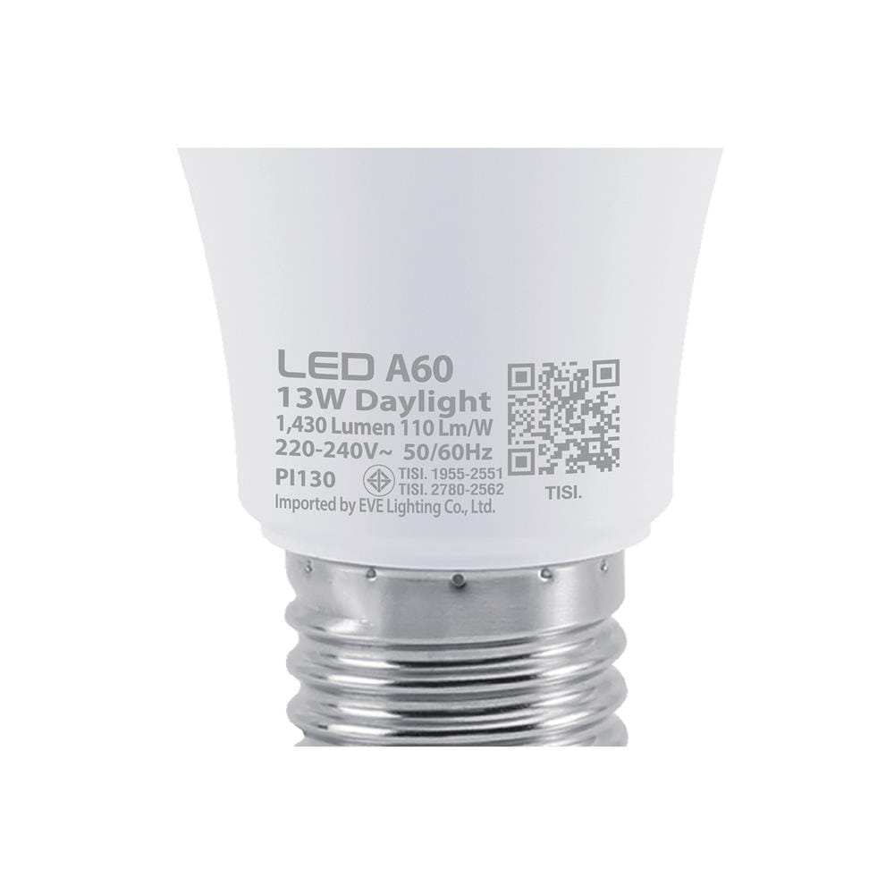 หลอด LED EVE A60 13 วัตด์ DAYLIGHT E27
