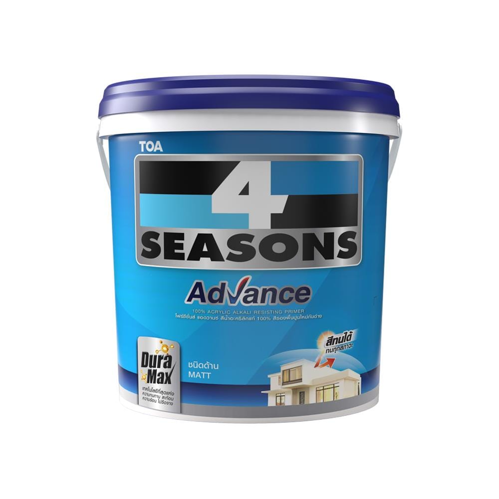 สีรองพื้นปูนใหม่ ชนิดด้าน TOA 4 SEASONS ADVANCE A1111 9 ลิตร