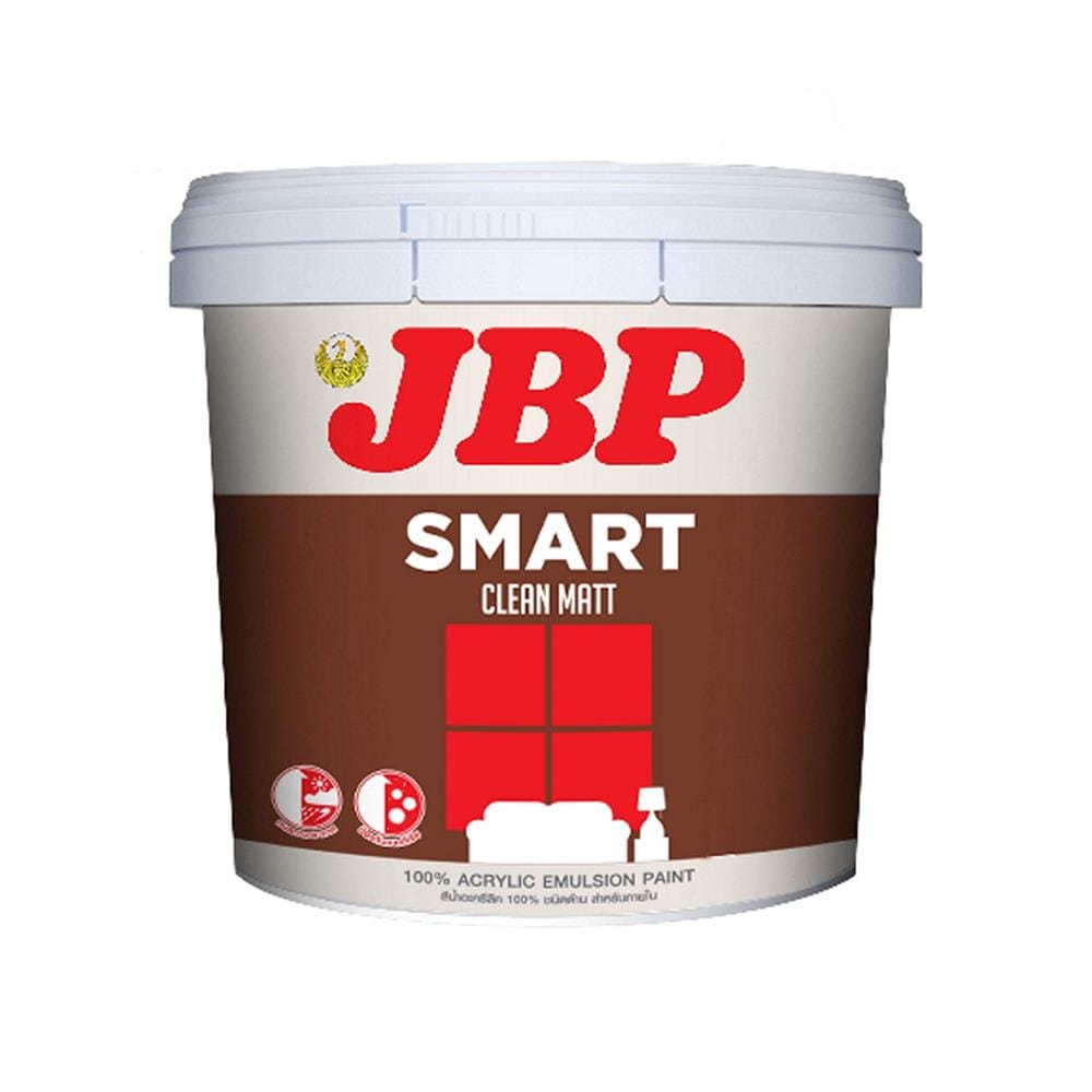สีน้ำทาภายใน ชนิดด้าน JBP SMART CLEAN BASE A สีขาว 2.5 แกลลอน