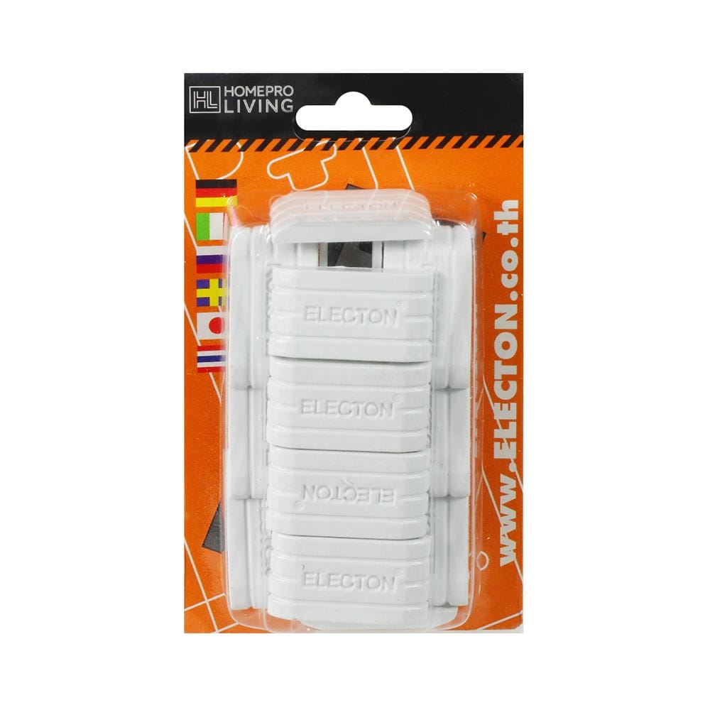 จุกปิดปลั๊กไฟ 2 ขา ELECTAN THP-12 สีขาว