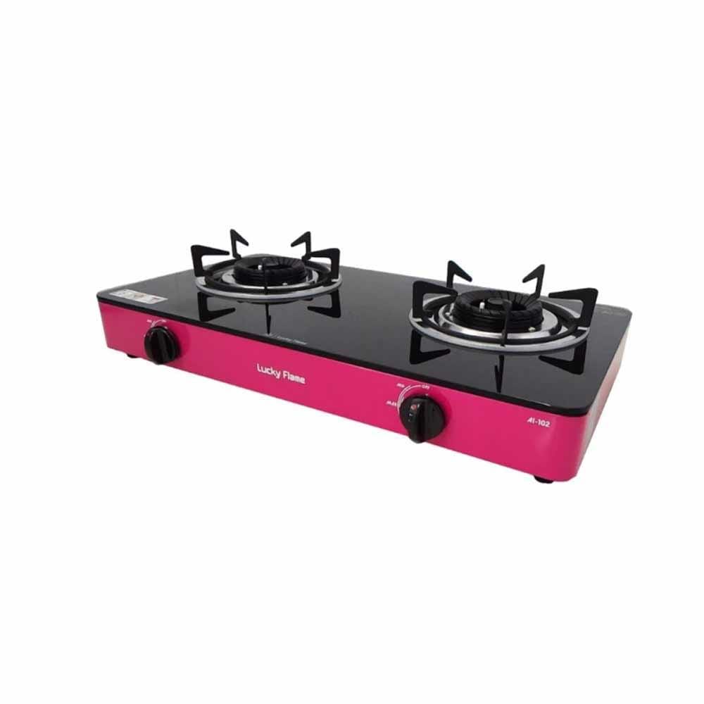 TABLETOP GAS STOVE LUCKY FLAME AI-102 2G DEEP PINK