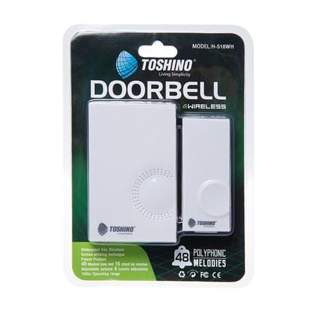 กระดิ่งไร้สายแบบเสียบปลั๊ก TOSHINO H-518 สีขาว_3