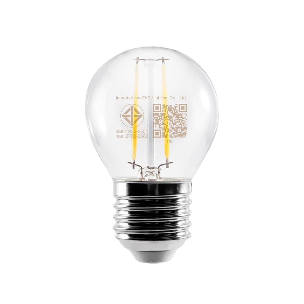 หลอด LED FILAMENT ROUND 2 วัตต์ WARMWHITE E27