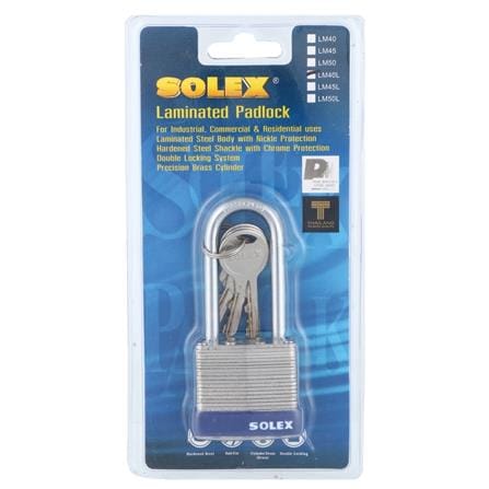 กุญแจสปริง SOLEX LAMINATED 40L 40 มม. สีสเตนเลส_2
