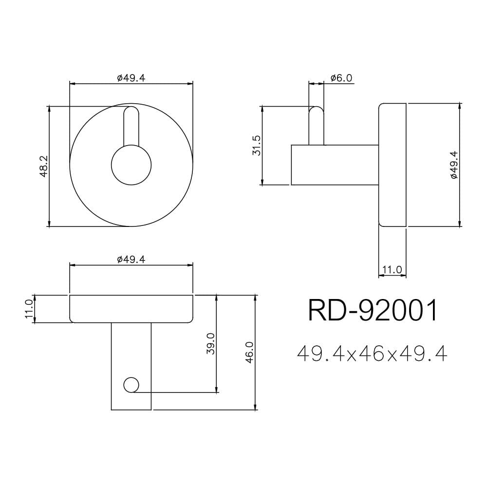 ขอแขวนผ้า PRIME RD-92001 สีสเตนเลส